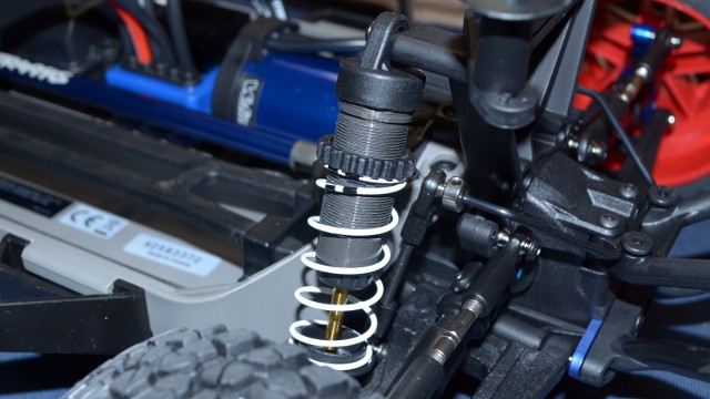 A photo of the aluminium GTR MacPherson strut on a Platinum Slash